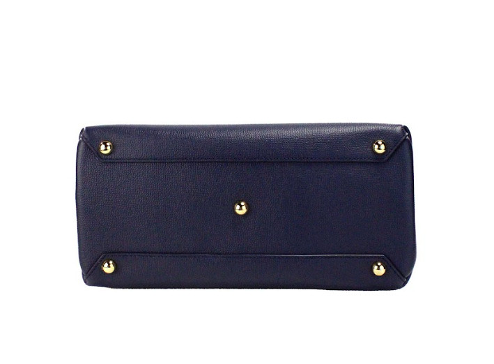 Burberry Banner Medium Regency Bleu Cuir Fourre-tout Bandoulière Sac à main Sac à main