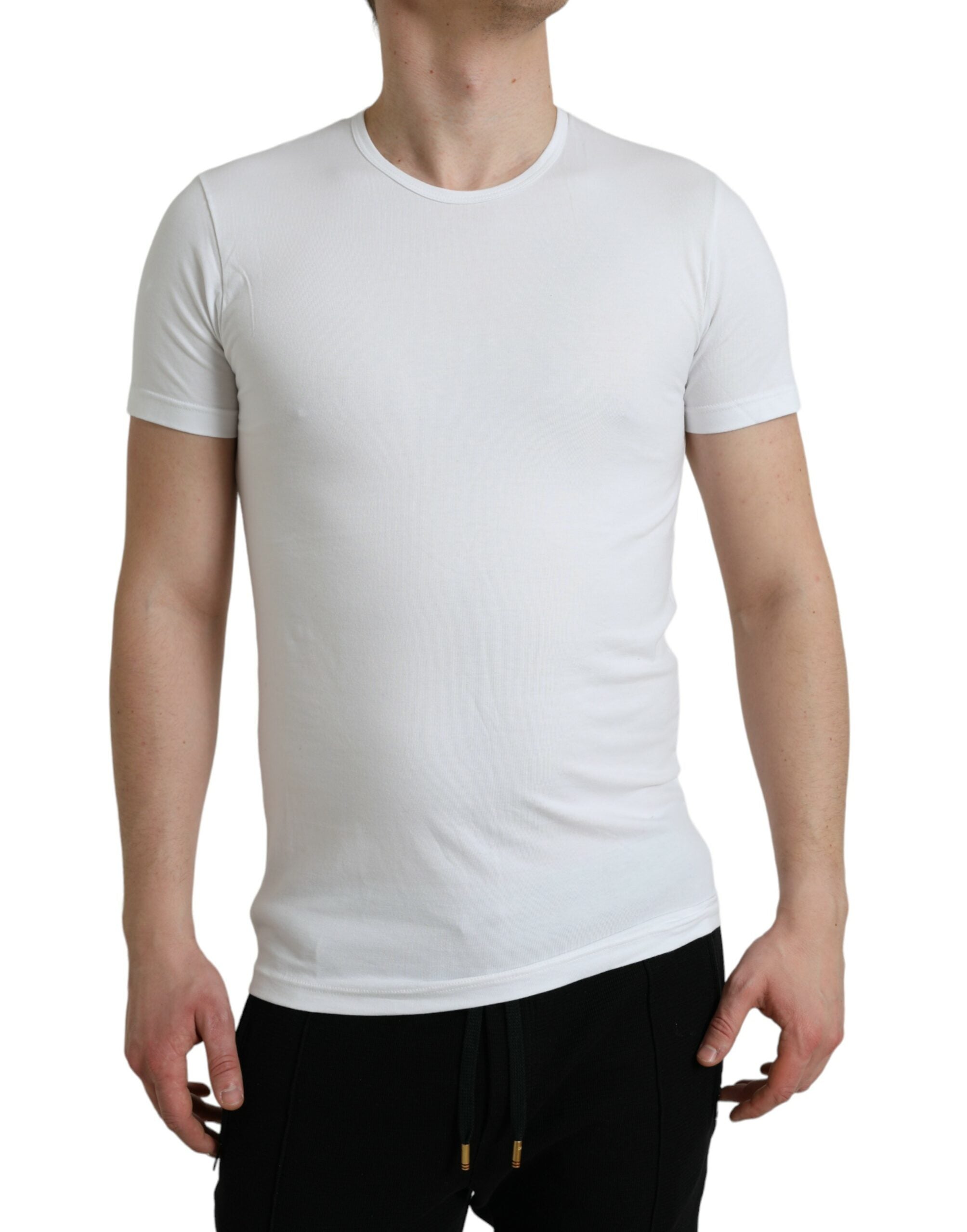 Dolce &amp; Gabbana T-shirt de sous-vêtements à col rond en coton blanc