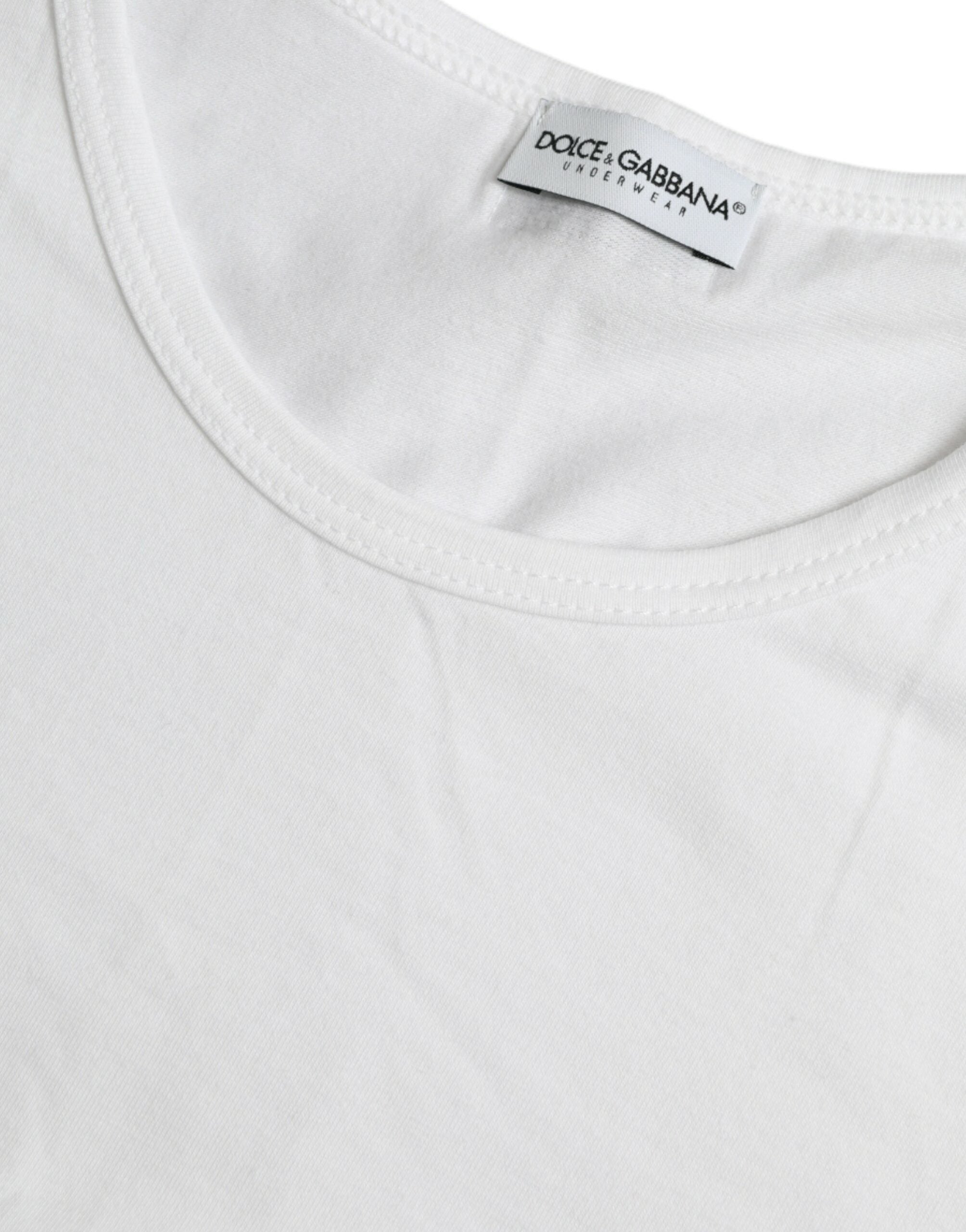 Dolce &amp; Gabbana T-shirt de sous-vêtements à col rond en coton blanc