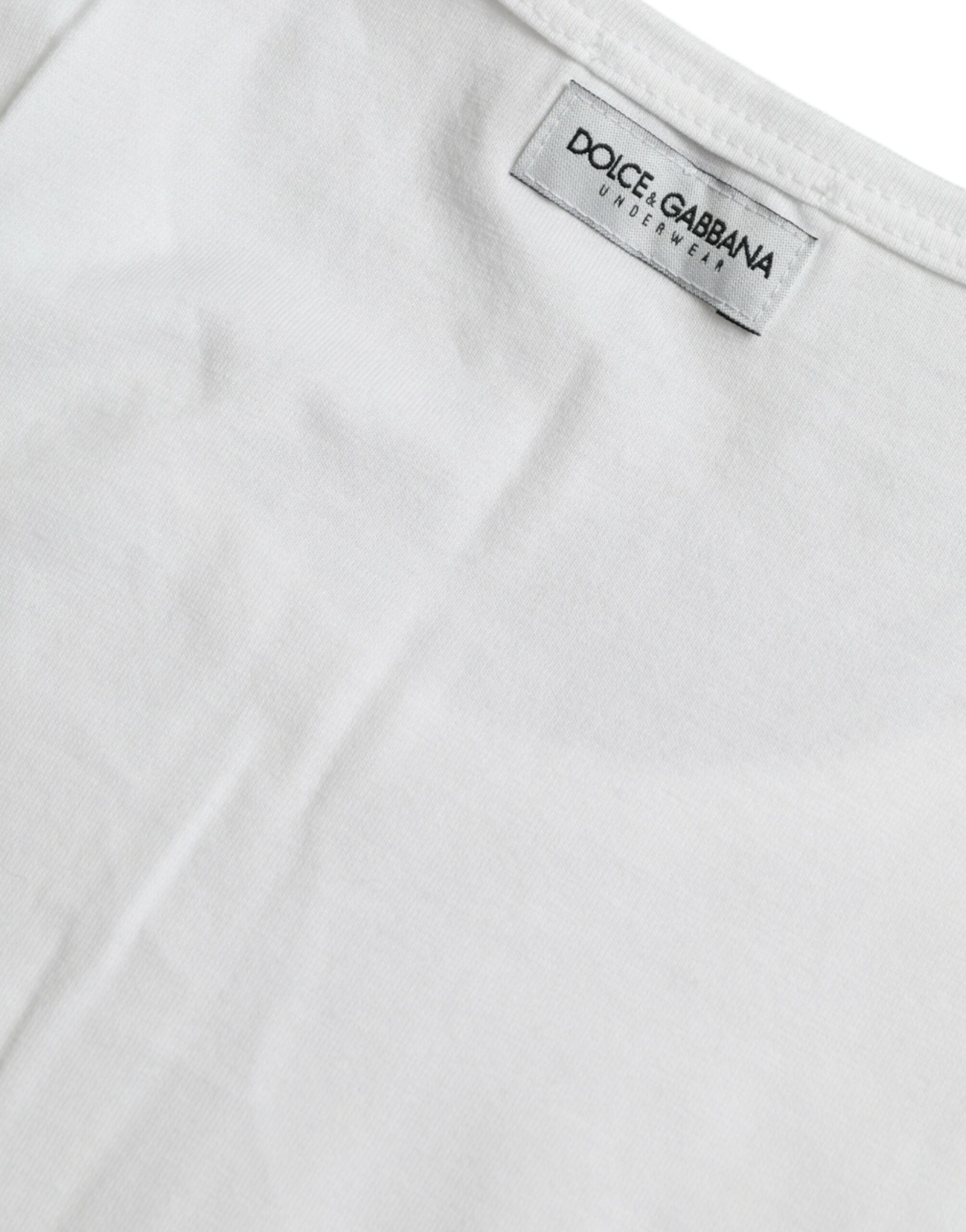 Dolce &amp; Gabbana T-shirt de sous-vêtements à col rond en coton blanc