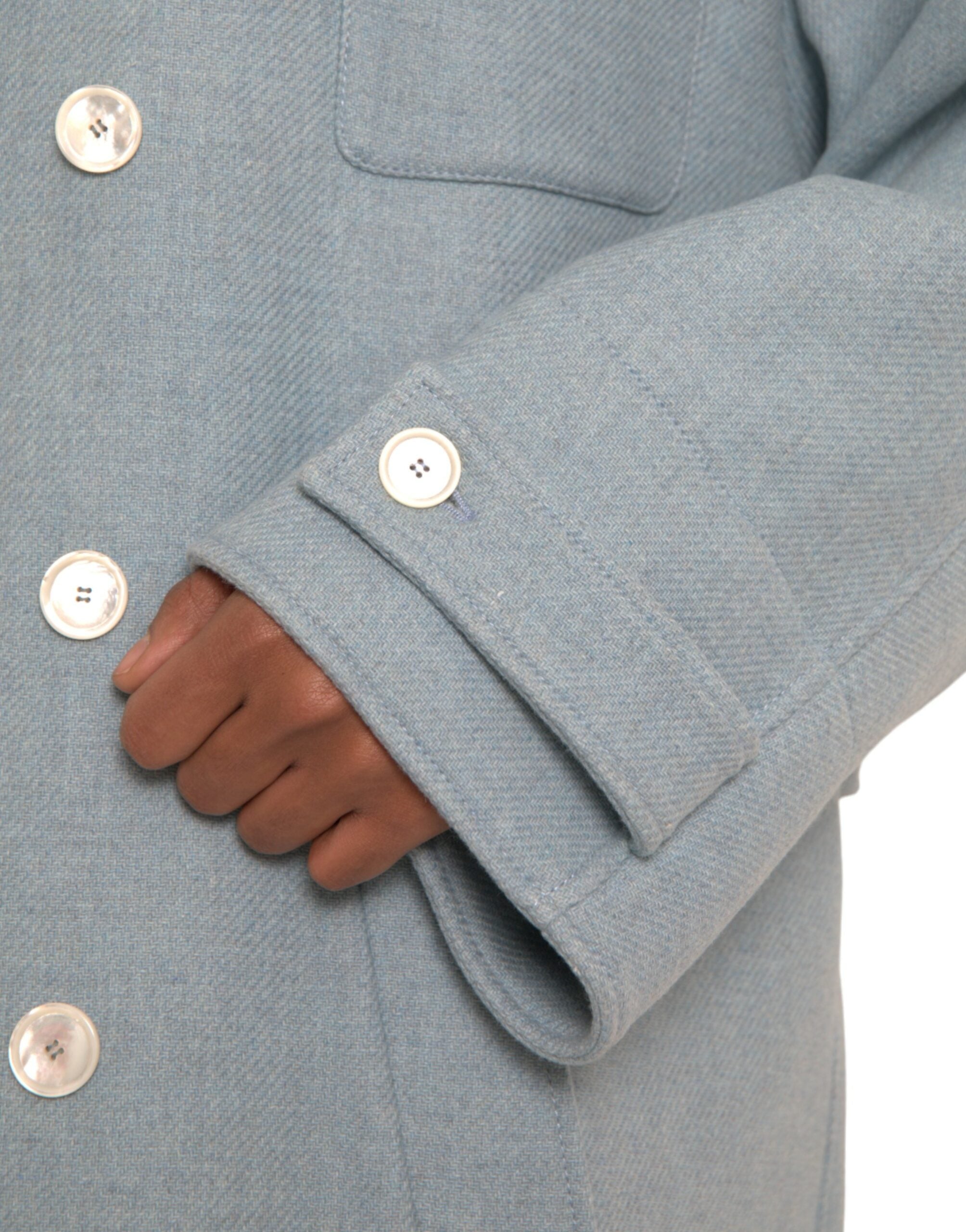 Dolce &amp; Gabbana Veste trench-coat bleue à double boutonnage