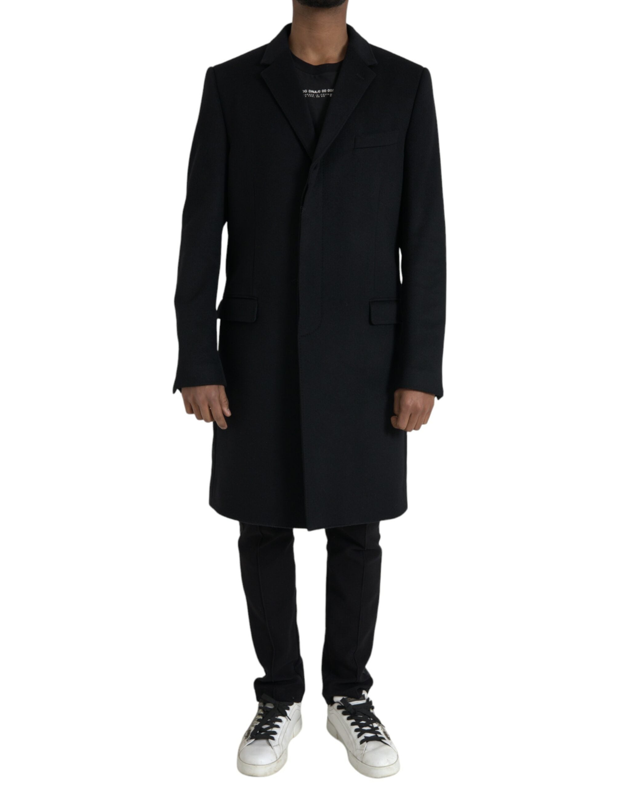 Dolce &amp; Gabbana Veste trench-coat en laine et cachemire noir