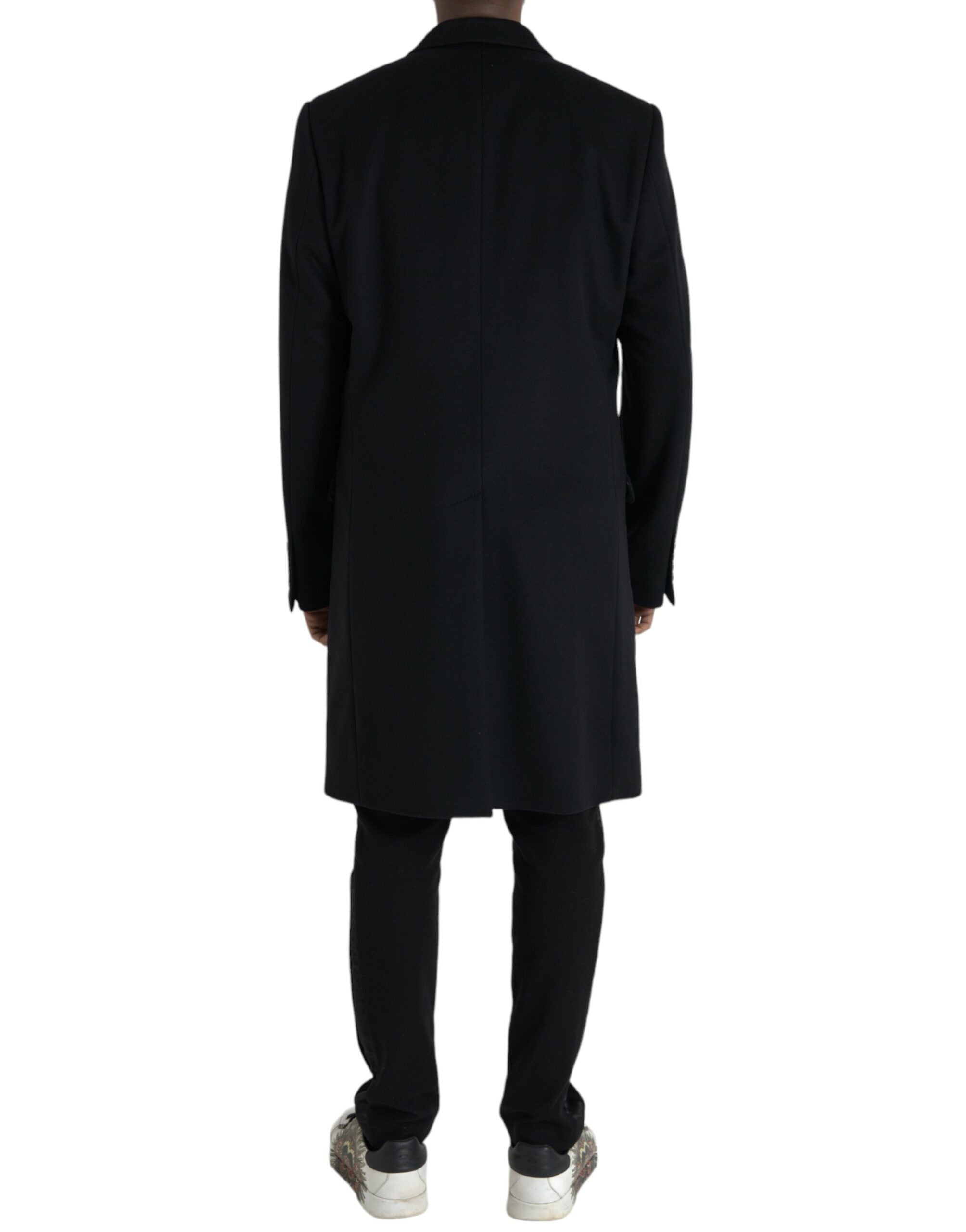 Dolce &amp; Gabbana Veste trench-coat en laine et cachemire noir