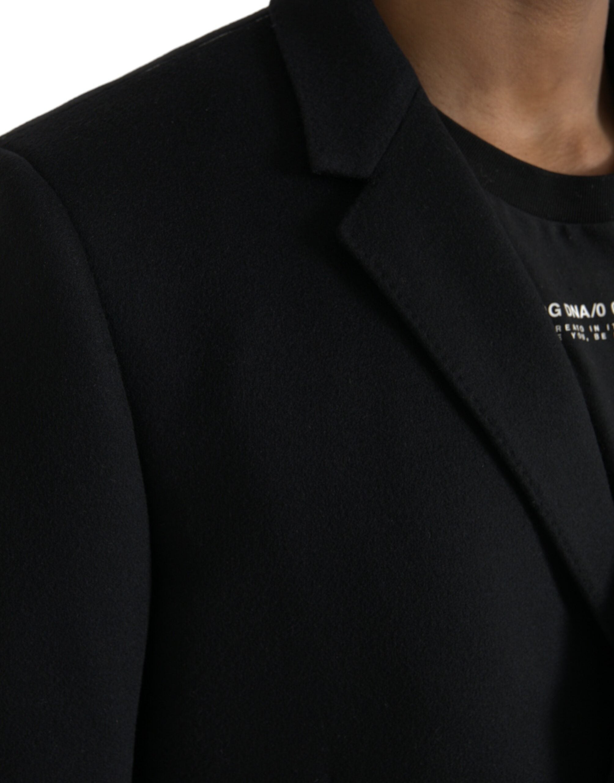 Dolce &amp; Gabbana Veste trench-coat en laine et cachemire noir