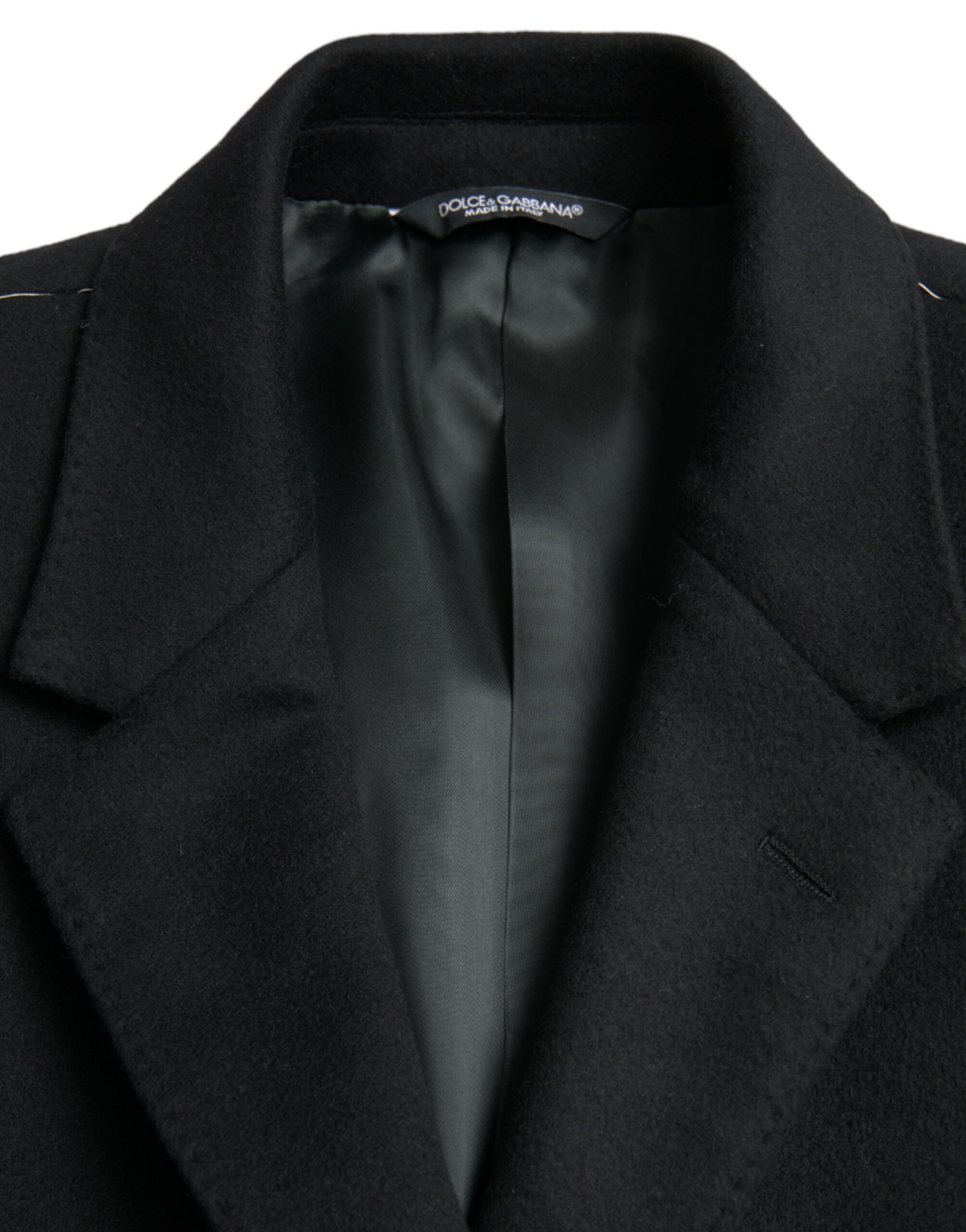 Dolce &amp; Gabbana Veste trench-coat en laine et cachemire noir