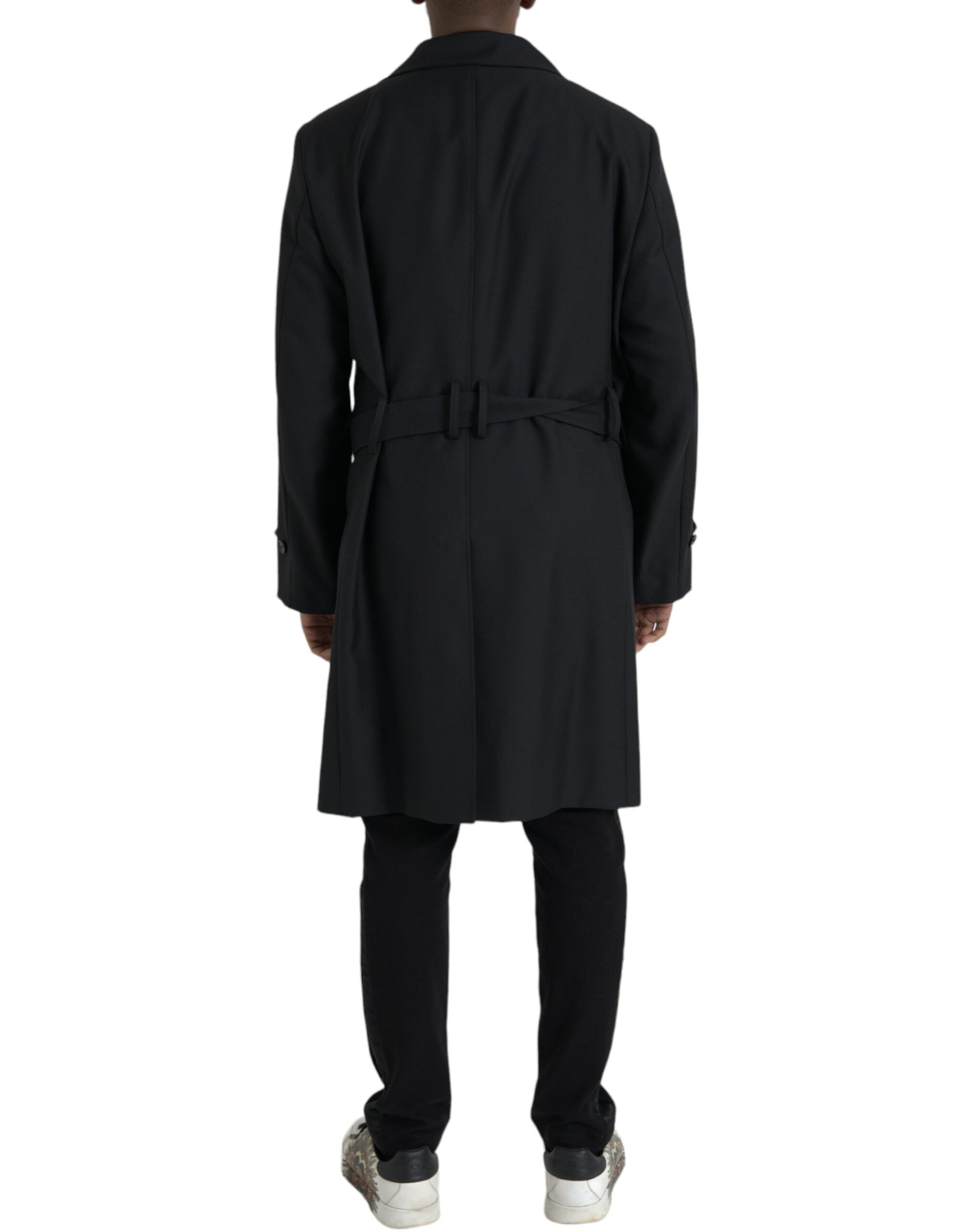 Dolce &amp; Gabbana Veste trench-coat noire à double boutonnage