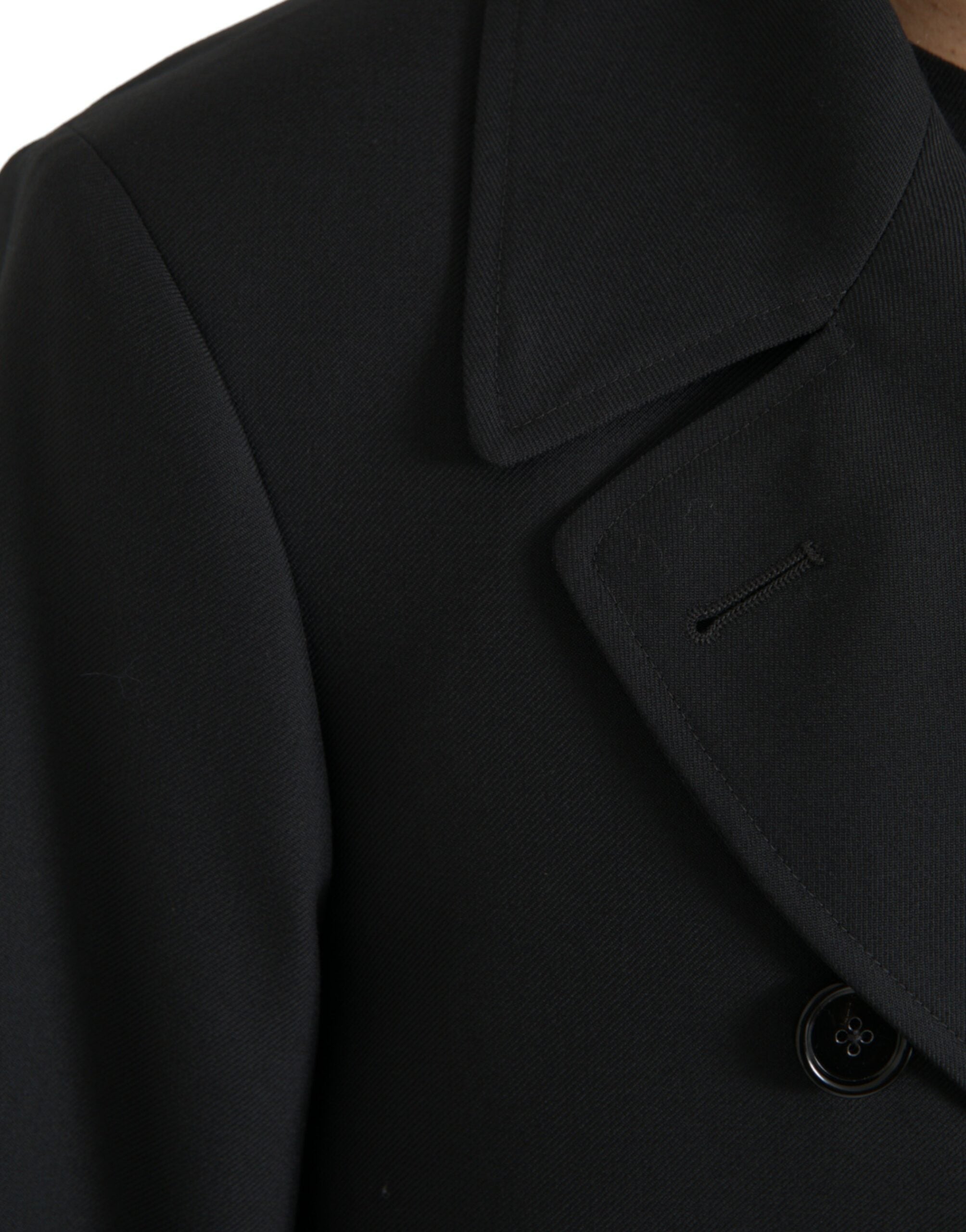 Dolce &amp; Gabbana Veste trench-coat noire à double boutonnage