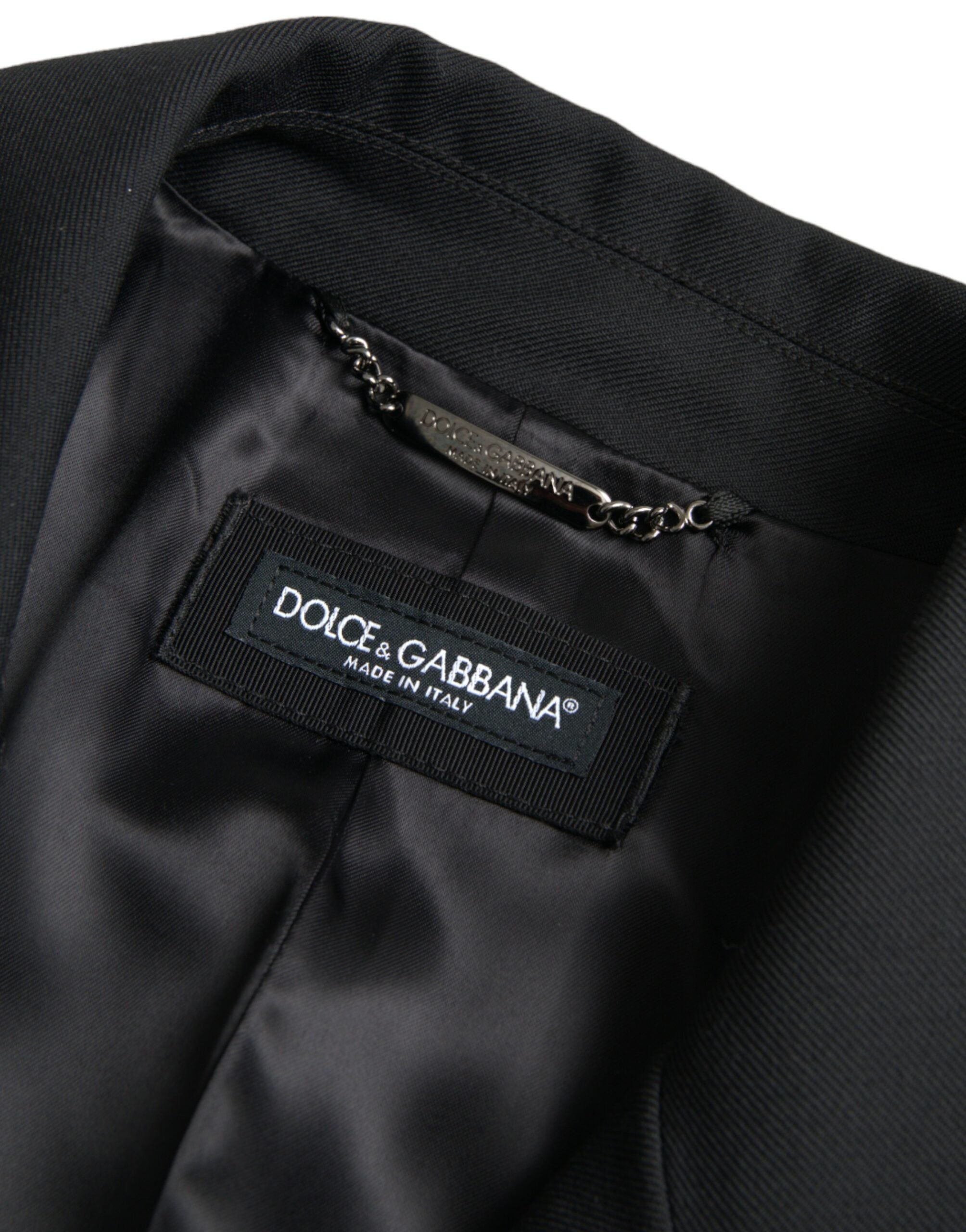 Dolce &amp; Gabbana Veste trench-coat noire à double boutonnage