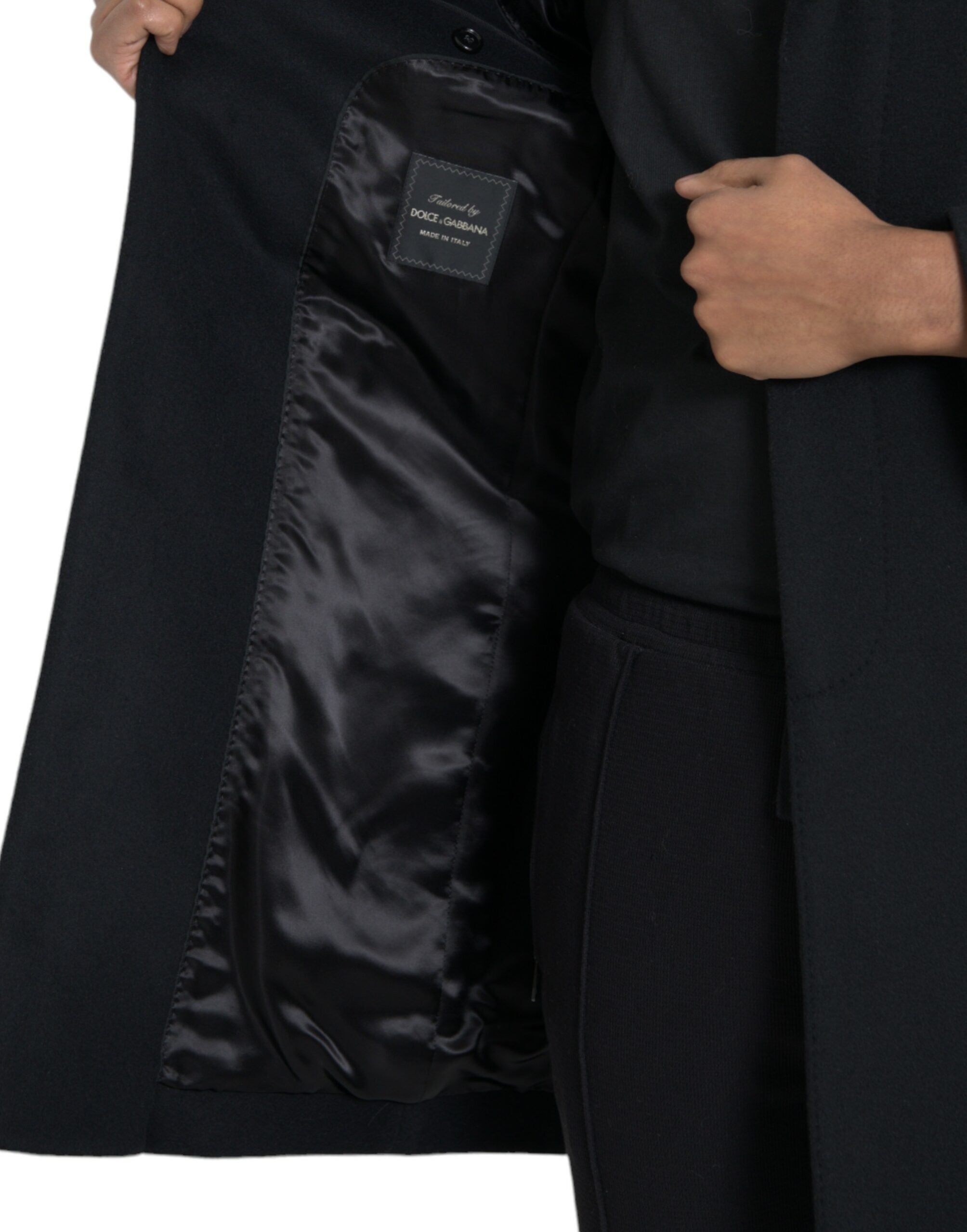 Dolce &amp; Gabbana Veste trench-coat noire à simple boutonnage