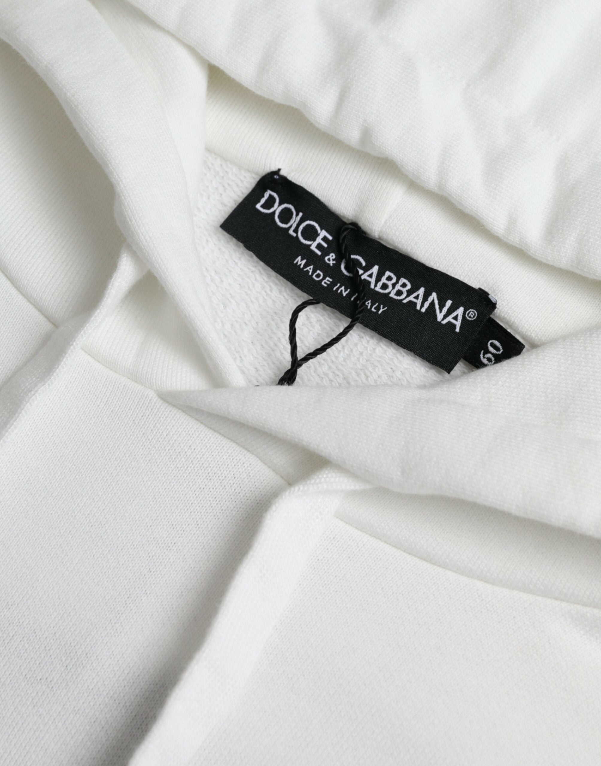 Dolce &amp; Gabbana Pull à capuche en coton blanc