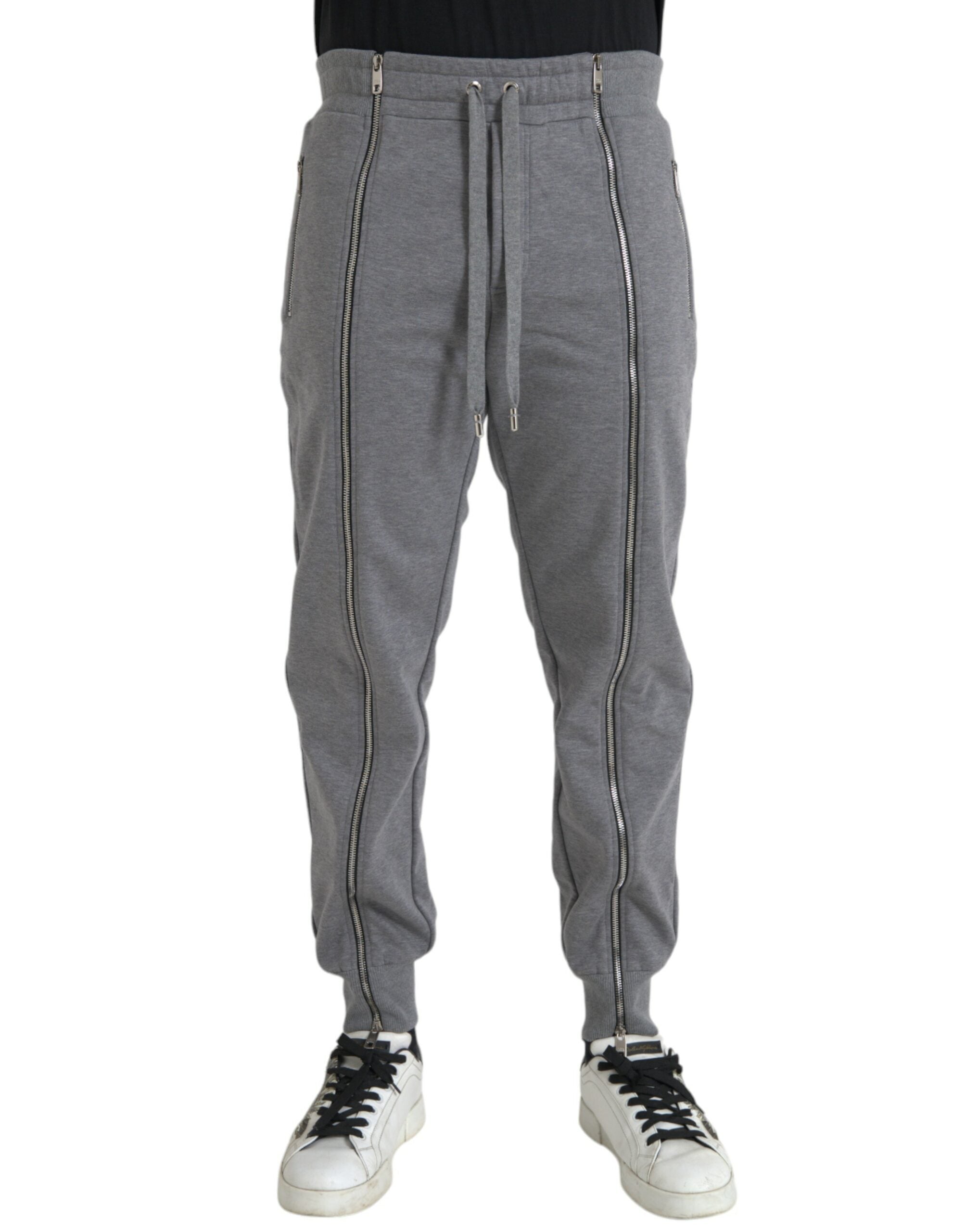 Dolce &amp; Gabbana Pantalon de survêtement skinny en coton gris Jogger