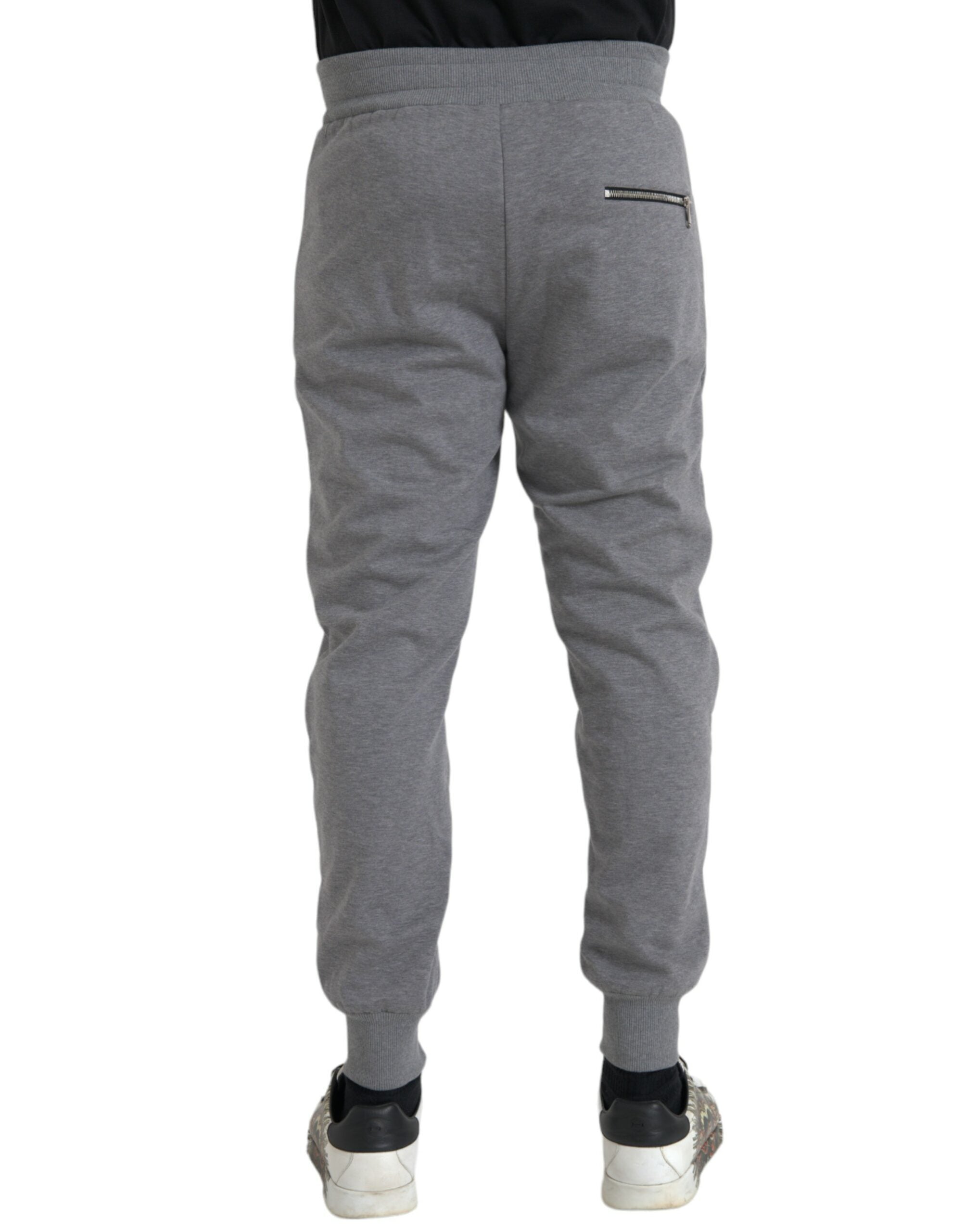 Dolce &amp; Gabbana Pantalon de survêtement skinny en coton gris Jogger