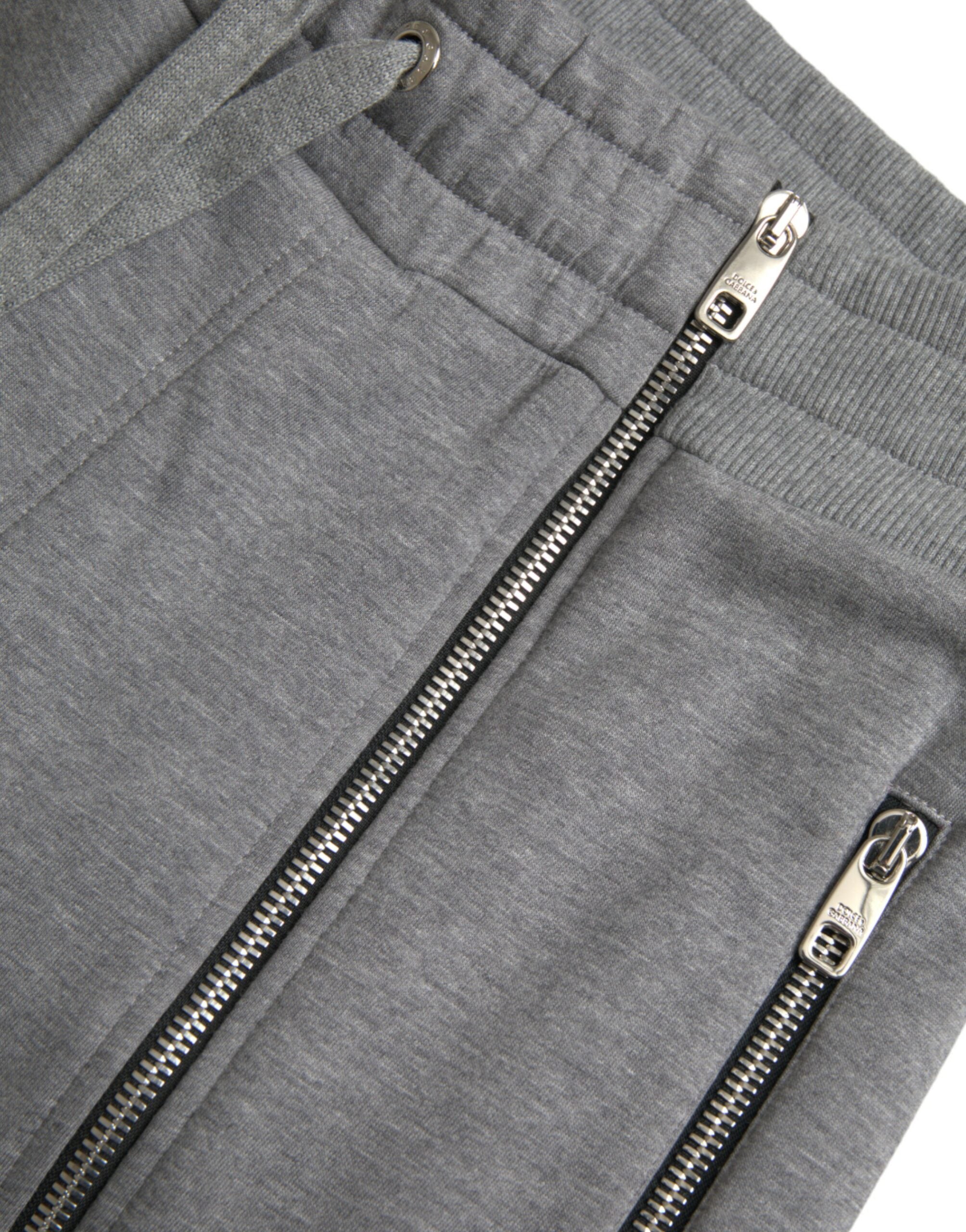 Dolce &amp; Gabbana Pantalon de survêtement skinny en coton gris Jogger