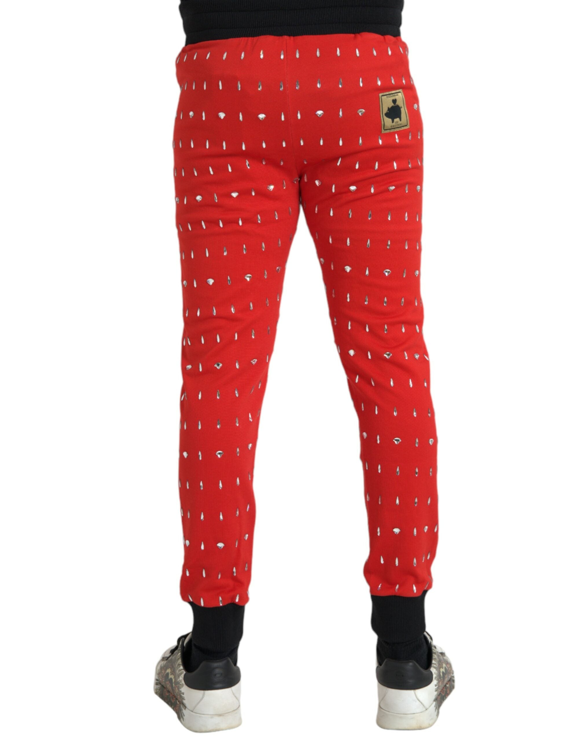 Dolce &amp; Gabbana Pantalon de survêtement rouge Année du cochon Jogger