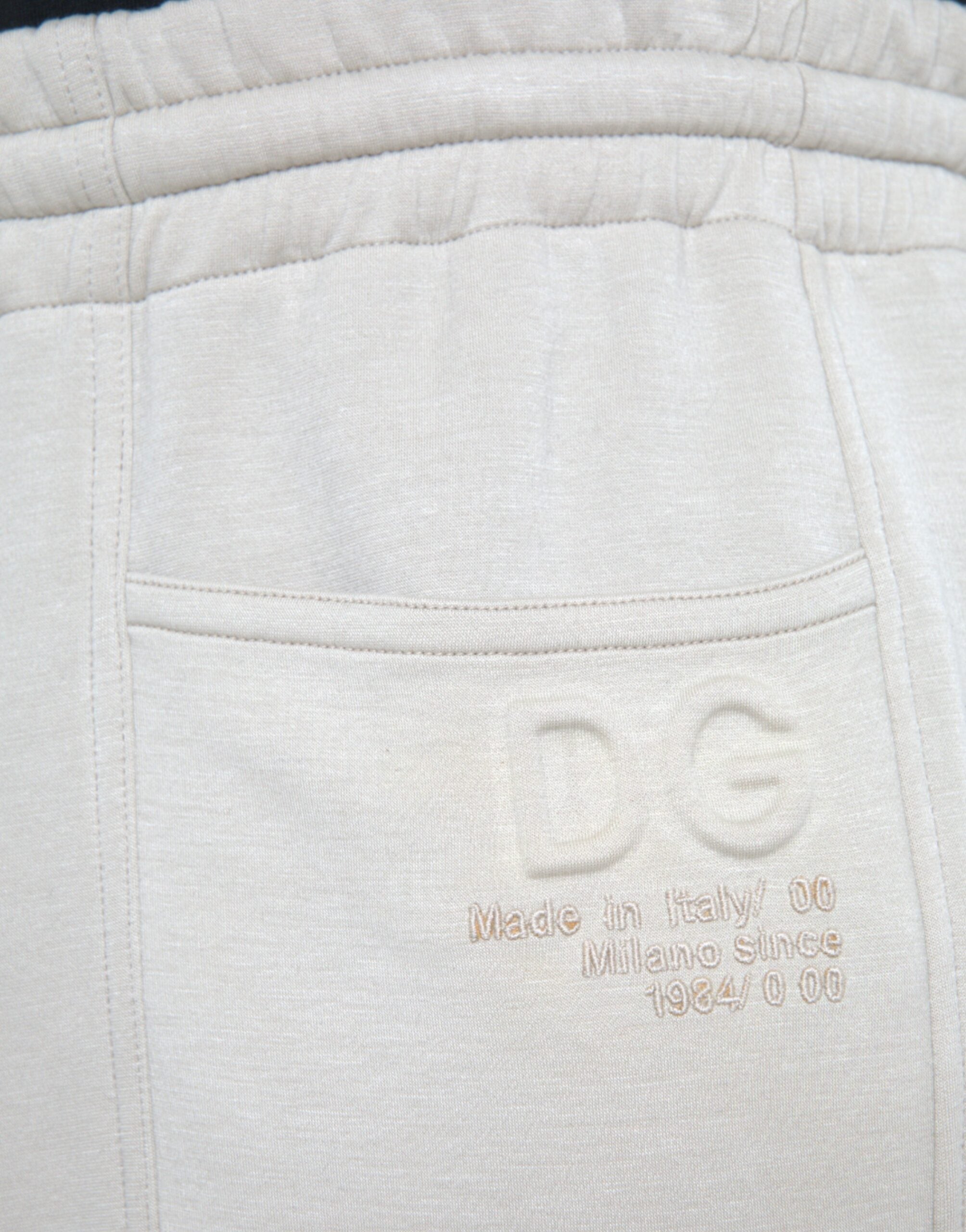 Dolce &amp; Gabbana Pantalon de survêtement cargo en viscose blanc cassé