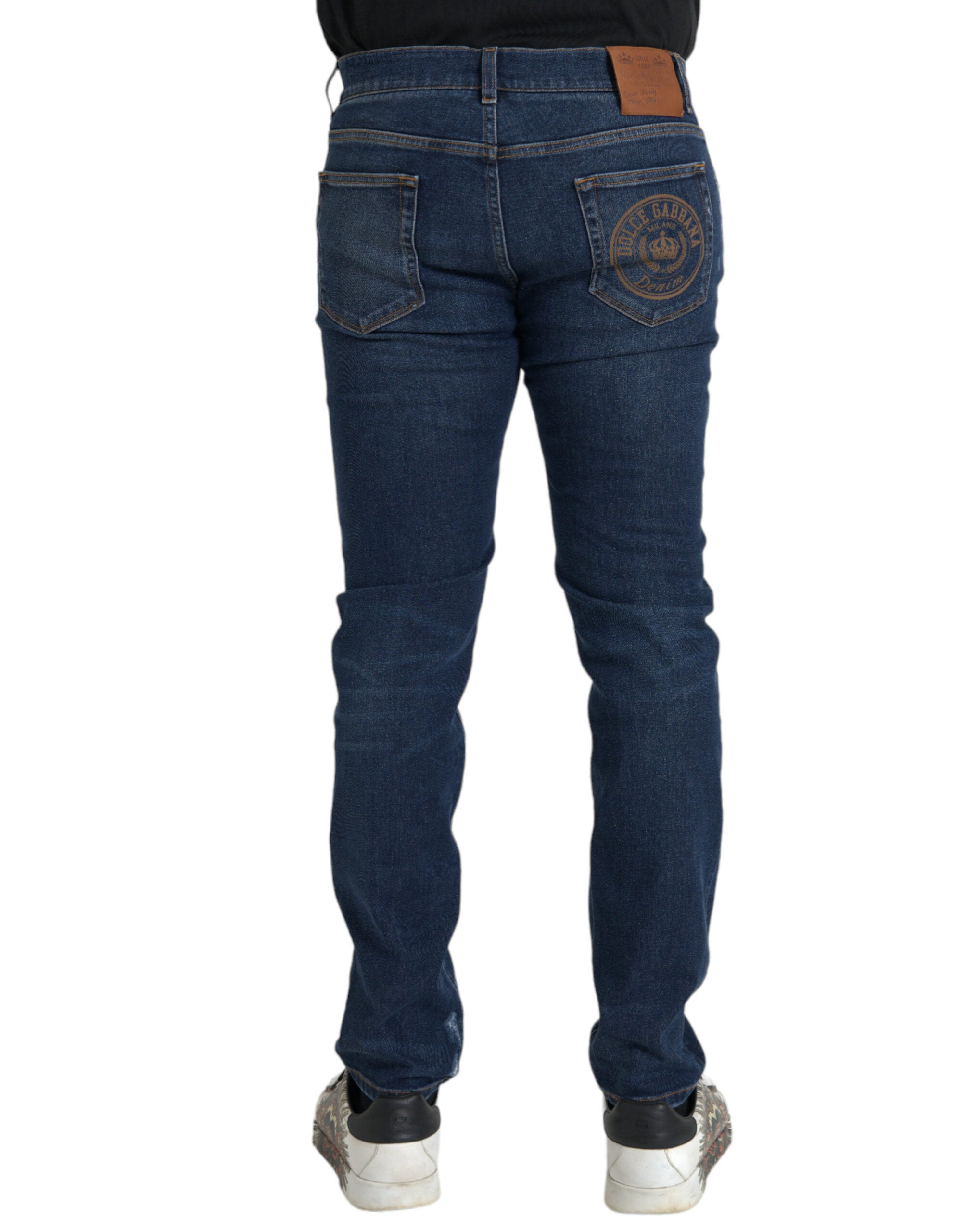 Dolce &amp; Gabbana Jean slim en coton bleu pour hommes