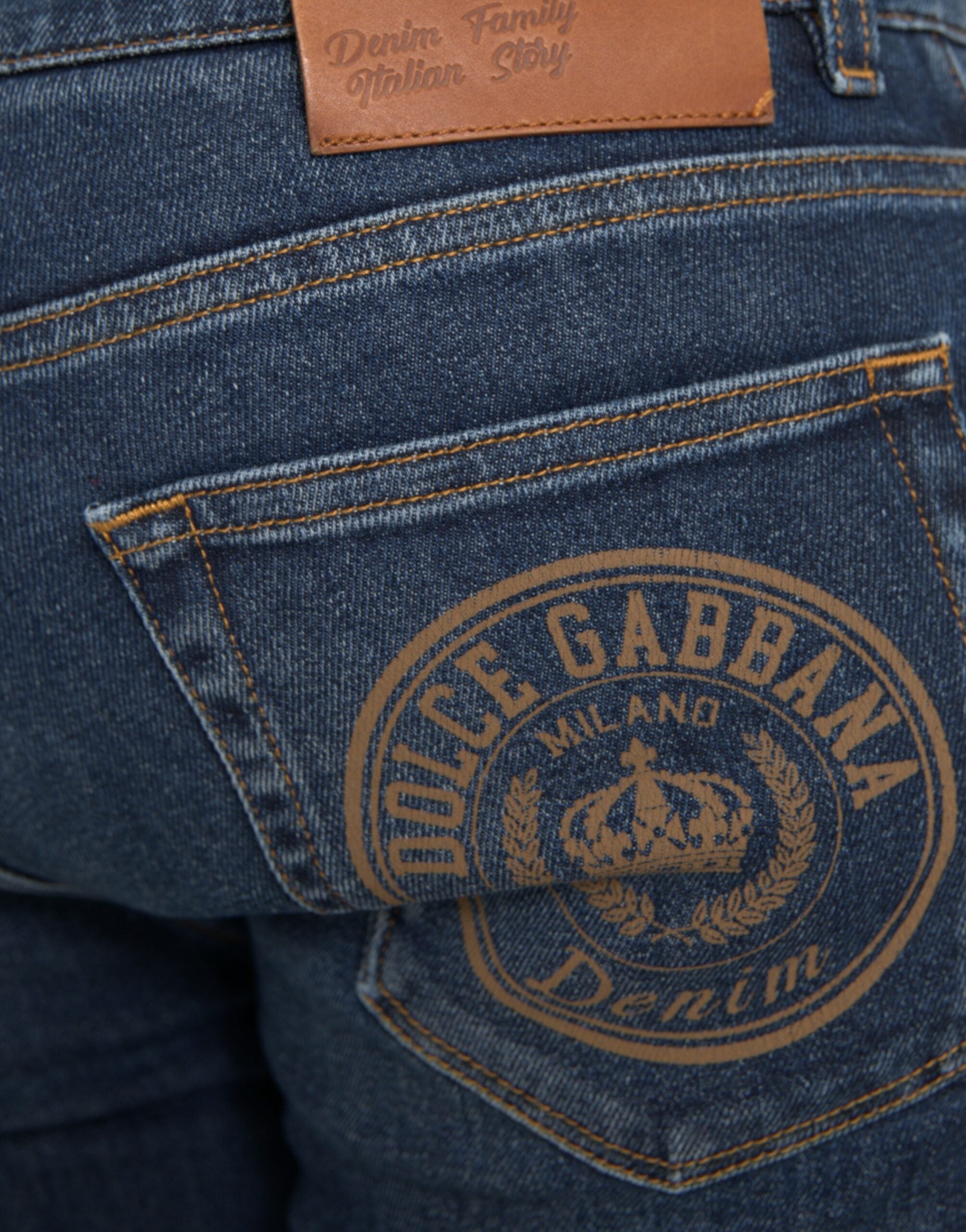 Dolce &amp; Gabbana Jean slim en coton bleu pour hommes