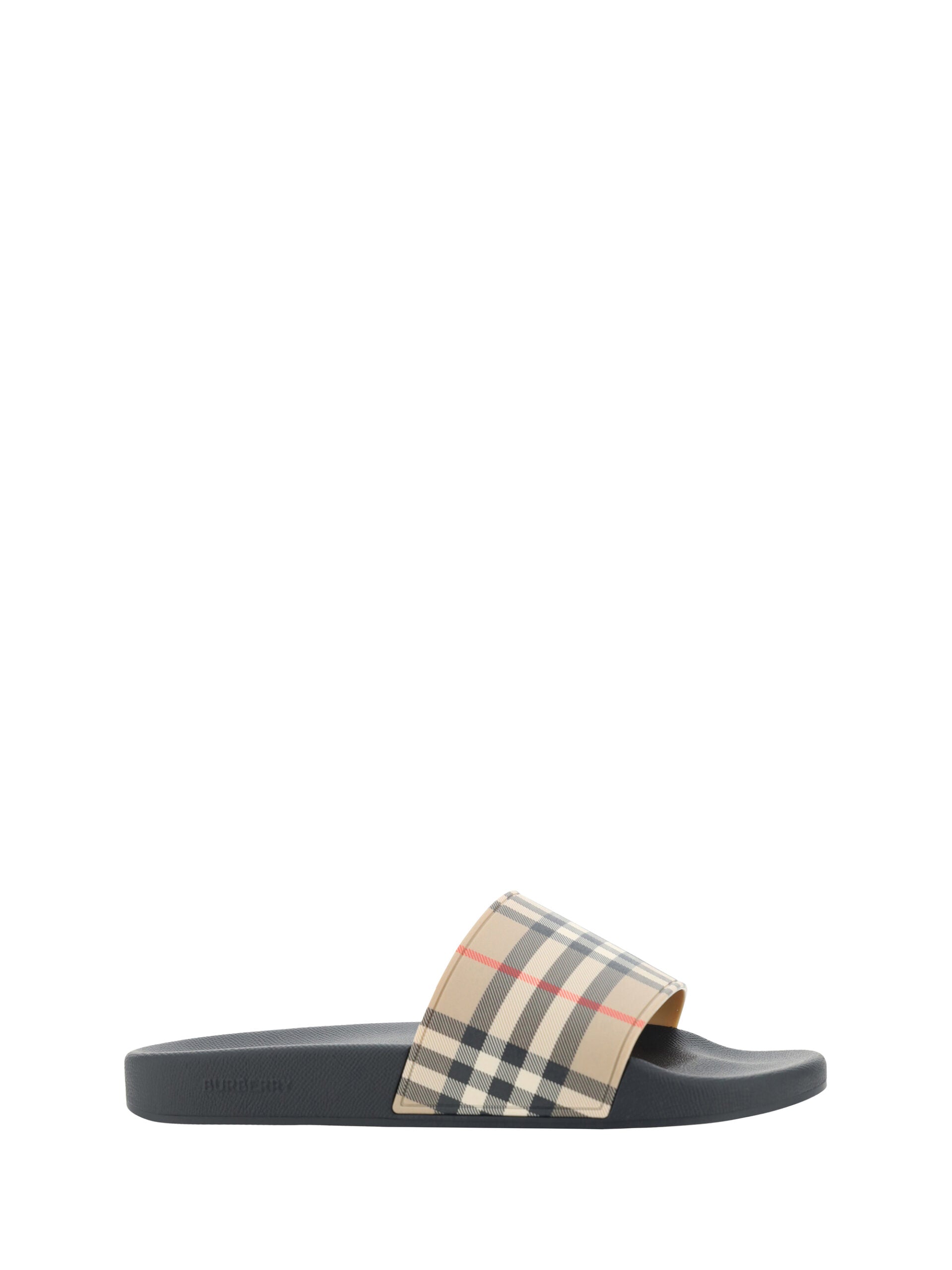 Burberry - Sandales en caoutchouc marron