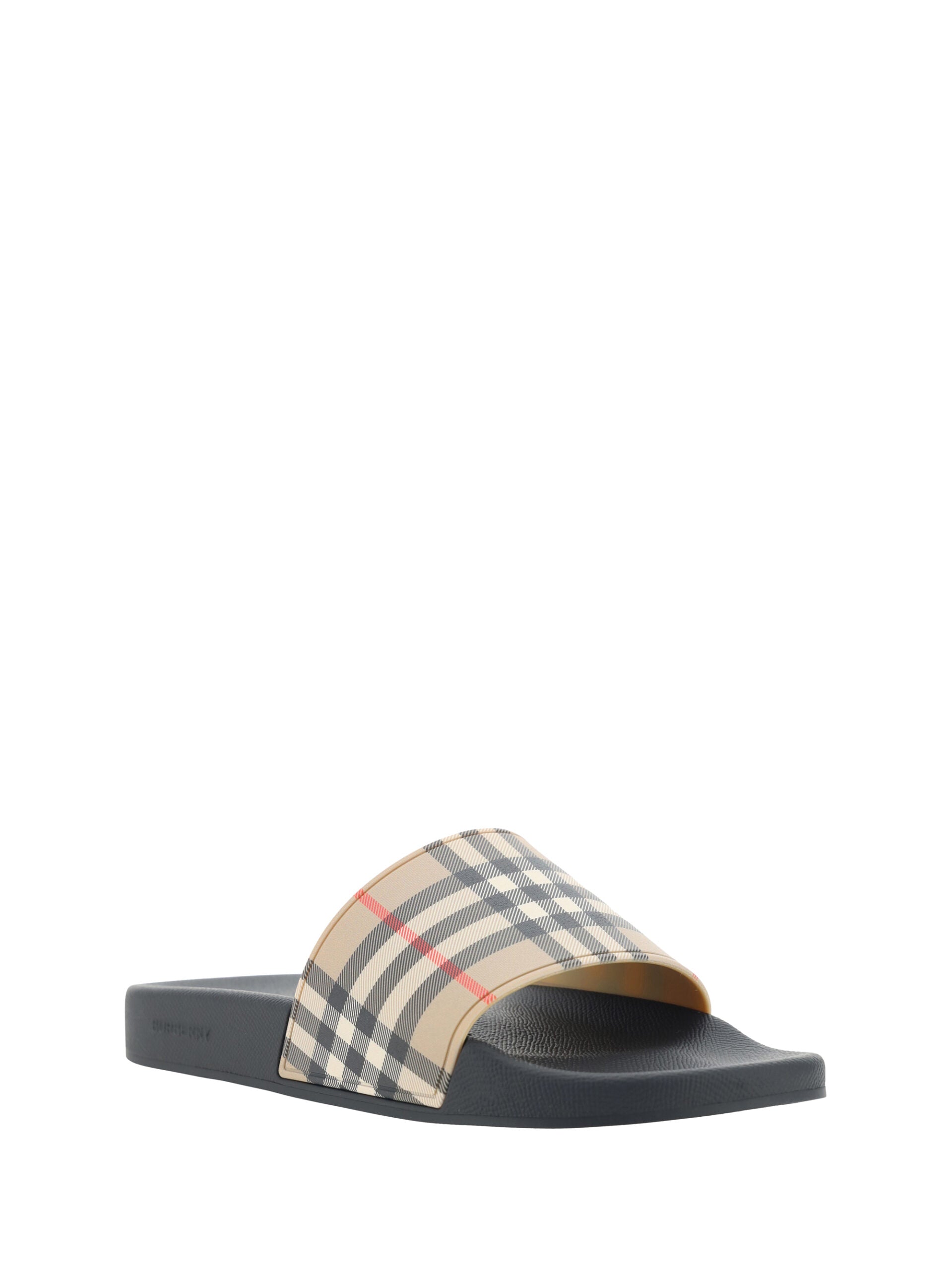 Burberry - Sandales en caoutchouc marron