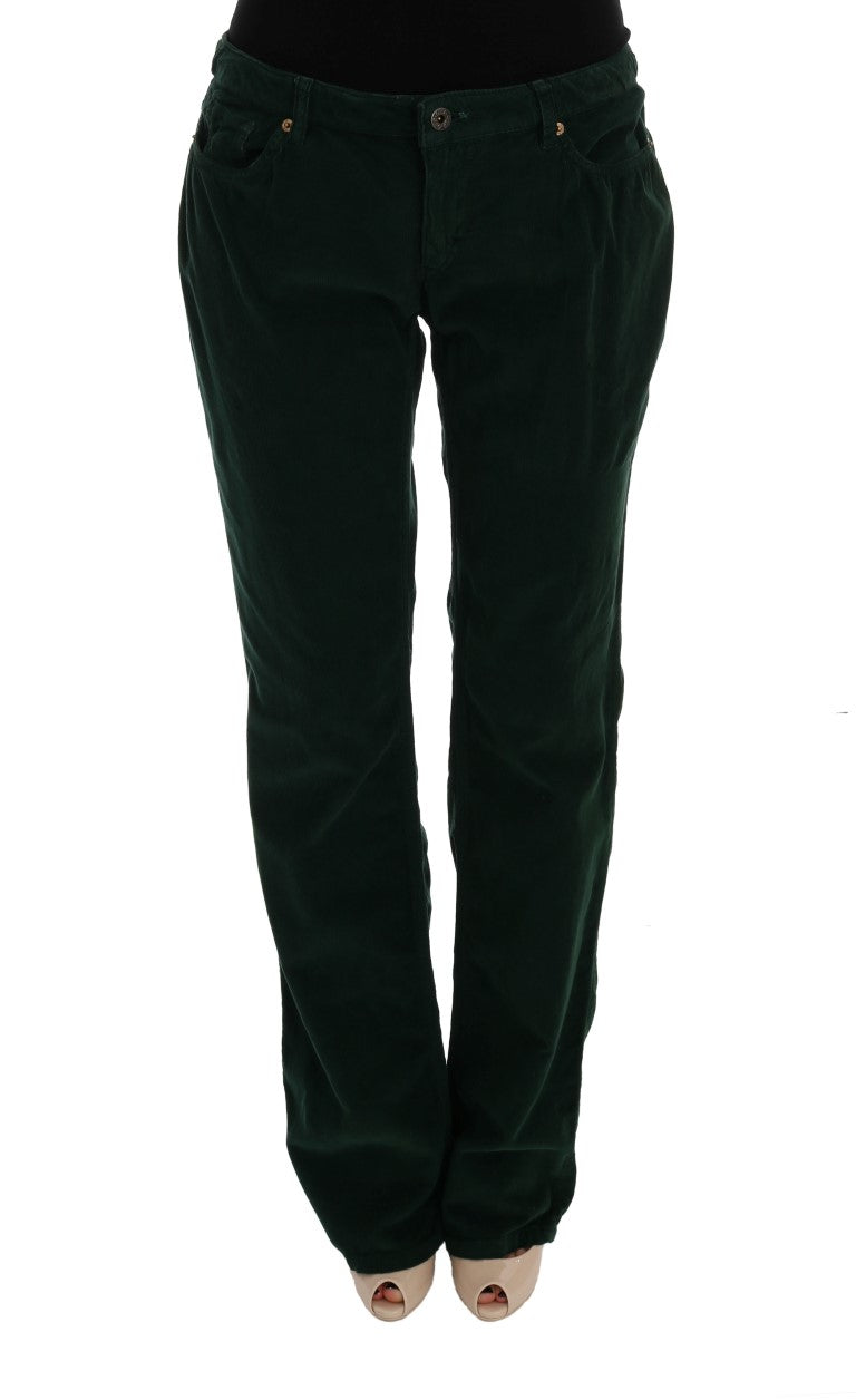 Dolce &amp; Gabbana Pantalon élégant en coton mélangé vert