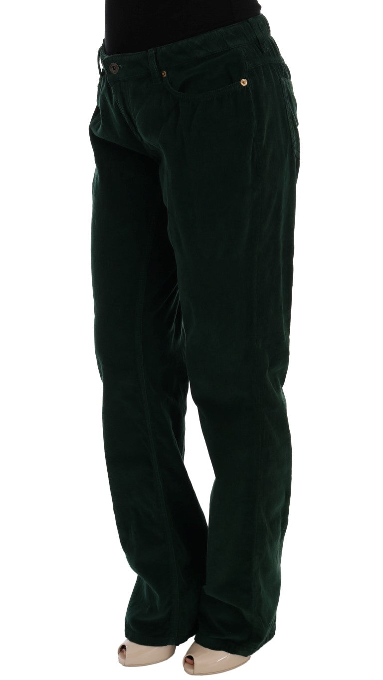 Dolce &amp; Gabbana Pantalon élégant en coton mélangé vert