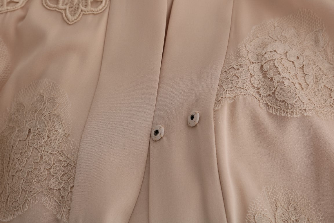 Dolce &amp; Gabbana Robe caftan cape beige élégante