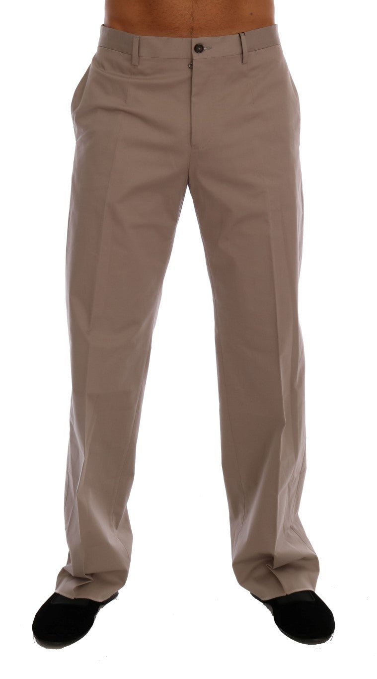 Dolce &amp; Gabbana Chic Pantalon chino beige décontracté