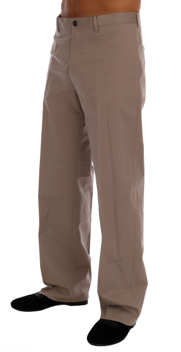 Dolce &amp; Gabbana Chic Pantalon chino beige décontracté