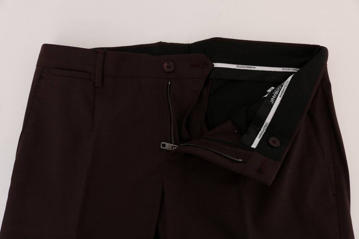 Dolce &amp; Gabbana Pantalon formel élégant coupe slim en violet