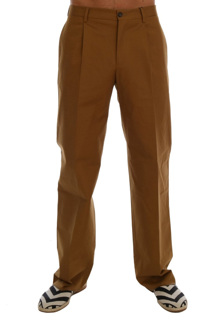 Dolce &amp; Gabbana Pantalon formel marron élégant pour homme