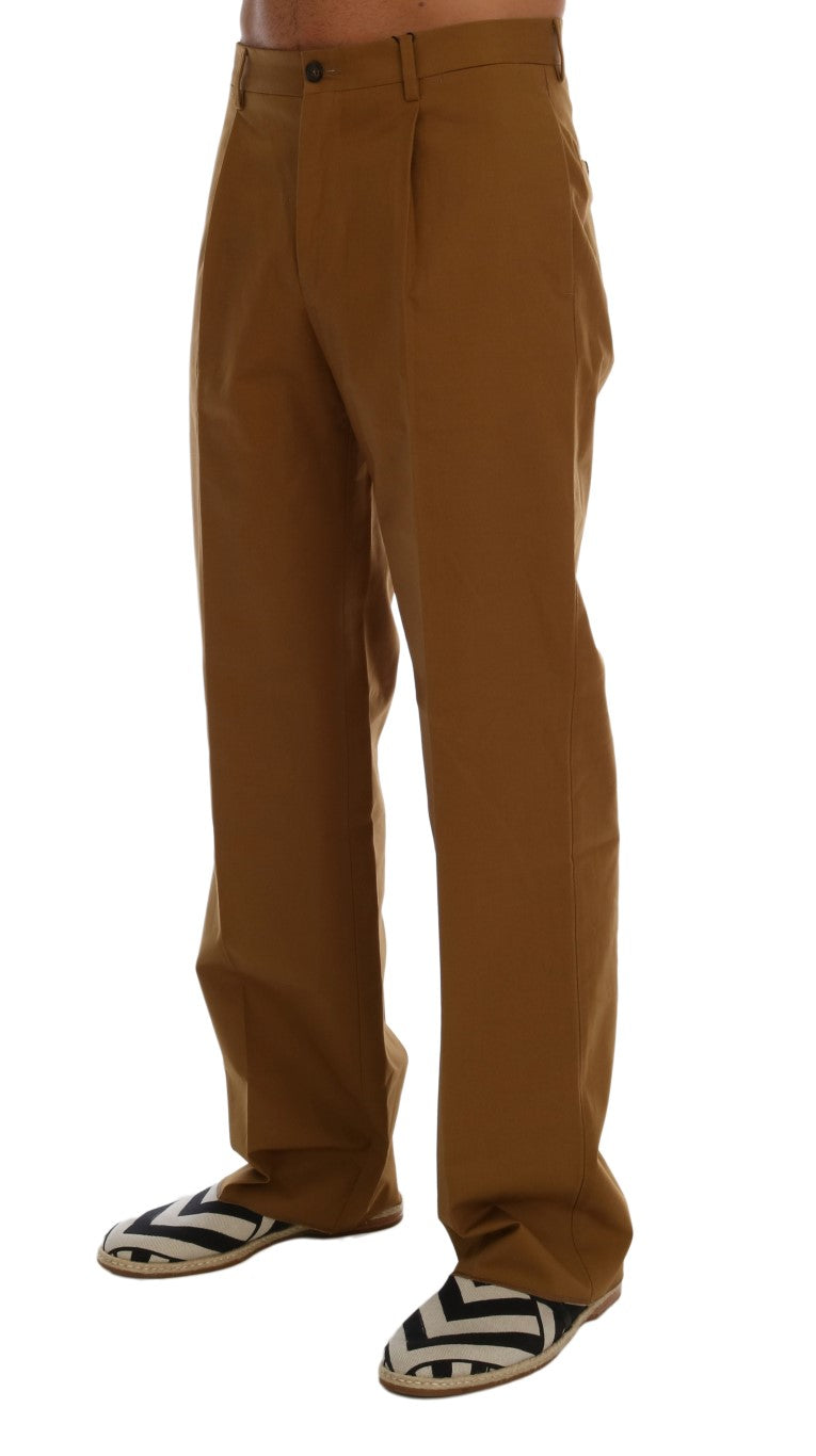 Dolce &amp; Gabbana Pantalon formel marron élégant pour homme