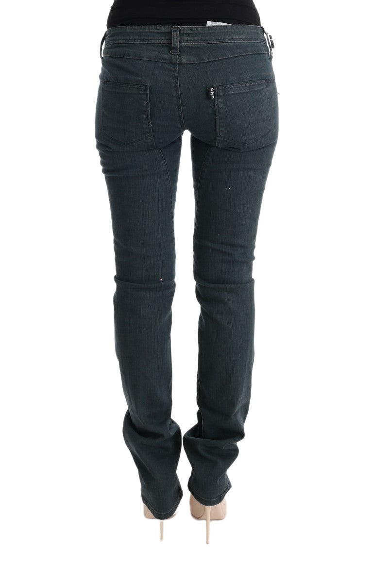 Costume National Chic Jean Superslim en Coton Gris