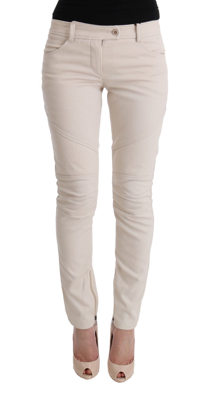 Ermanno Scervino Chic Blanc Slim Fit Denim Trésor