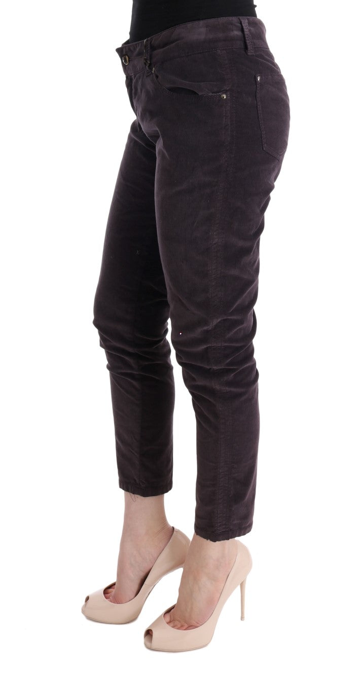 Ermanno Scervino Pantalon court capri marron chic en coton