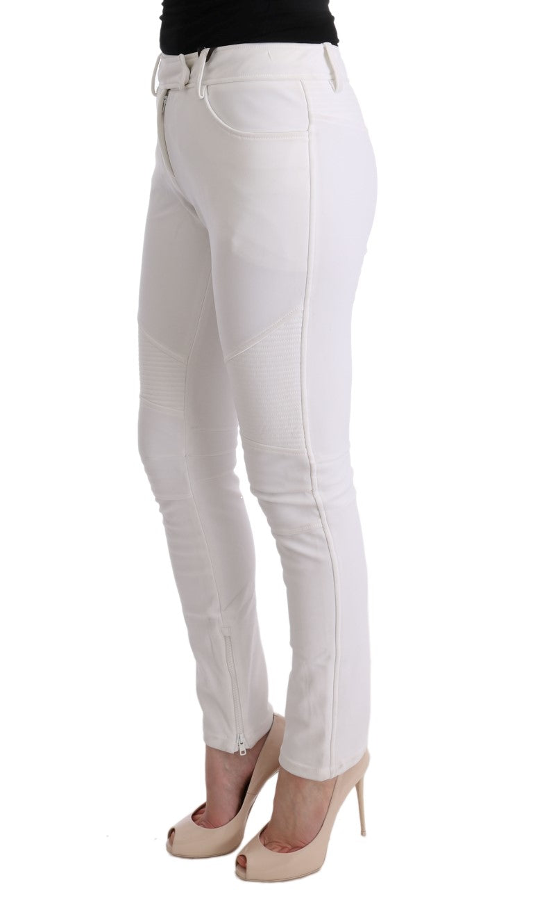 Ermanno Scervino Pantalon chic en coton coupe slim blanc