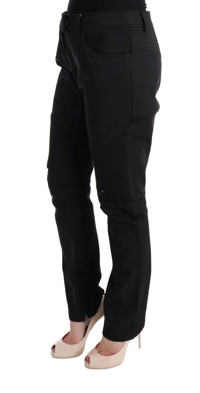 Ermanno Scervino Pantalon slim en coton noir élégant