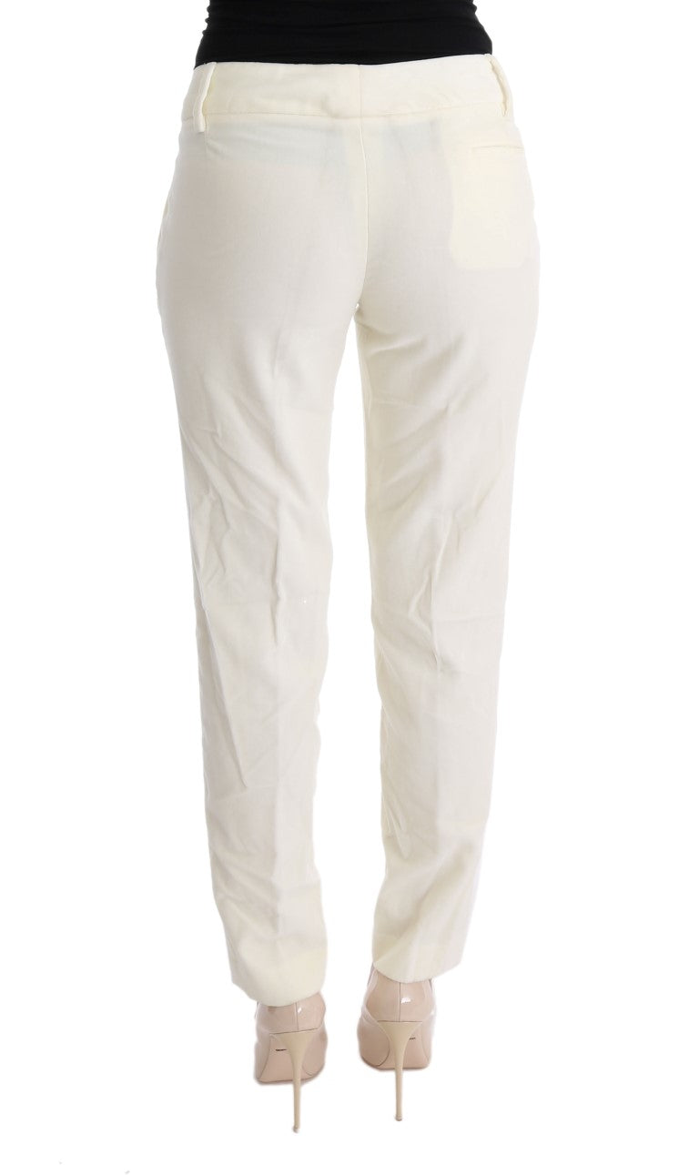 Ermanno Scervino Pantalon Chic Coupe Regular Blanc