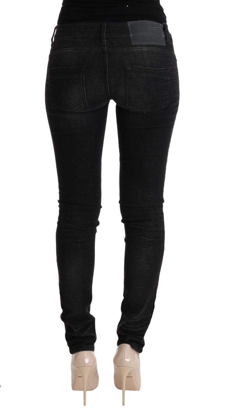 Jean Acht Chic coupe slim en coton noir