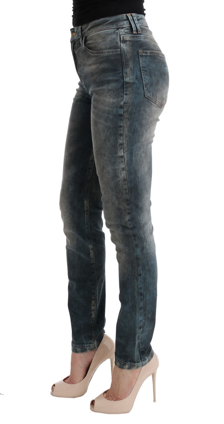 Cavalli Chic - Jean slim bleu délavé