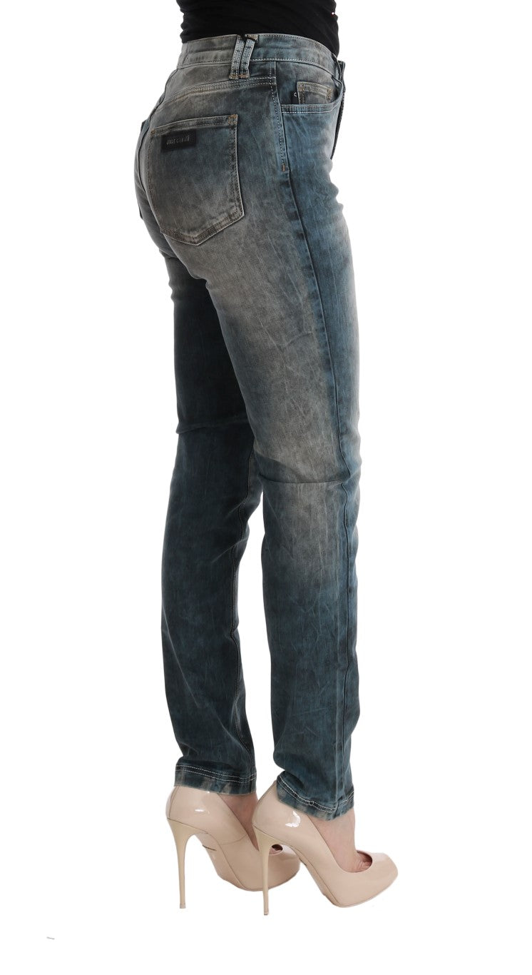 Cavalli Chic - Jean slim bleu délavé