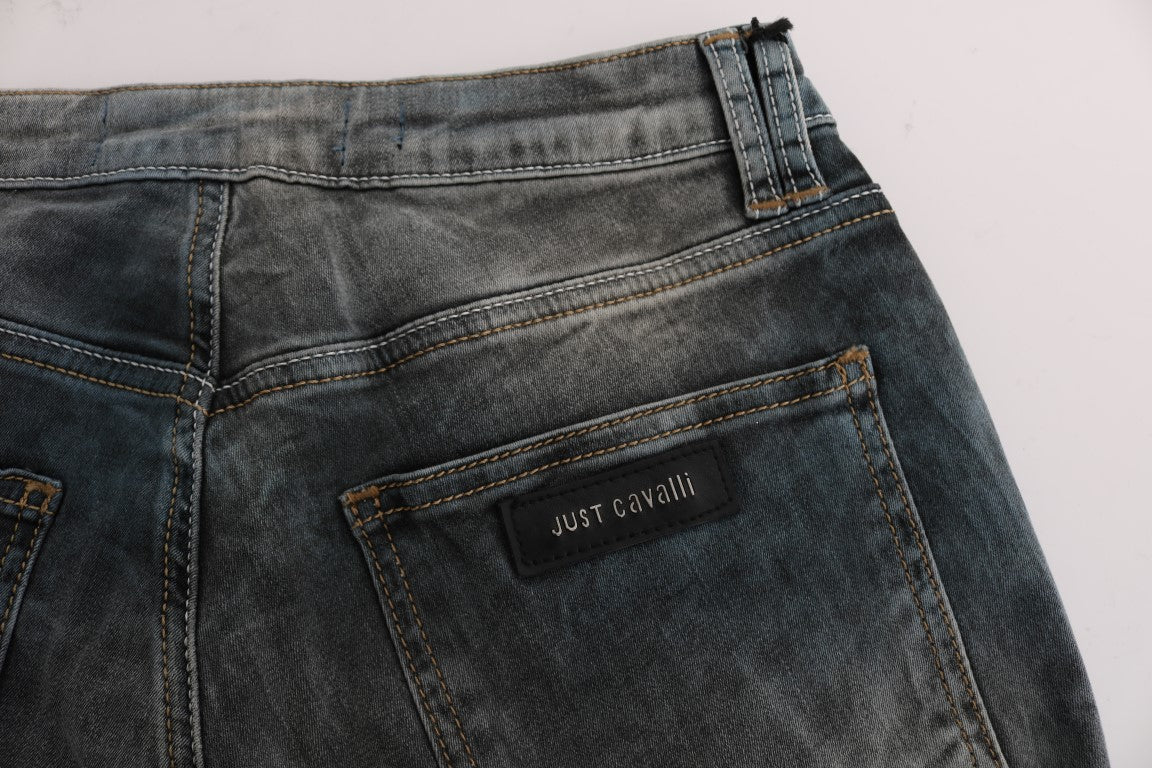 Cavalli Chic - Jean slim bleu délavé