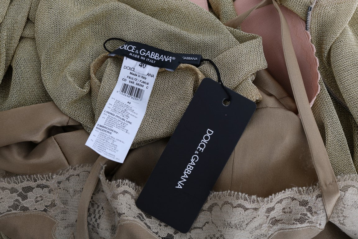 Dolce &amp; Gabbana Robe droite élégante dorée