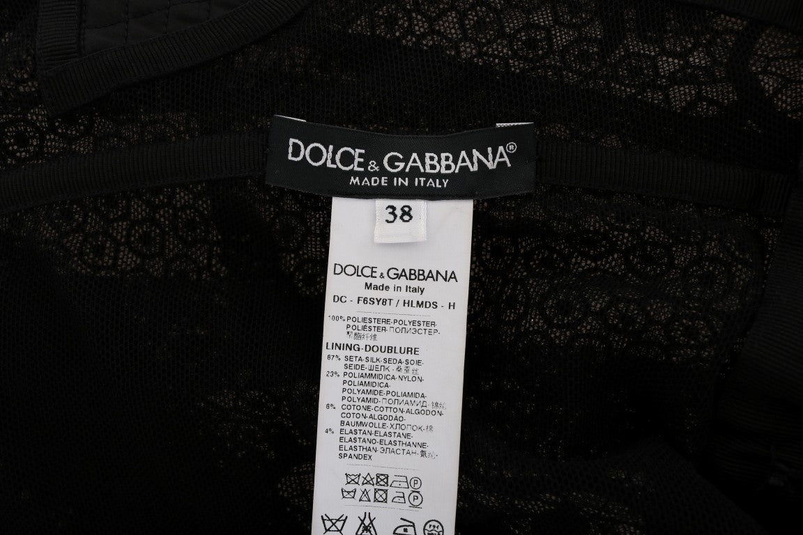 Dolce &amp; Gabbana Robe longue fourreau noire élégante sur toute la longueur