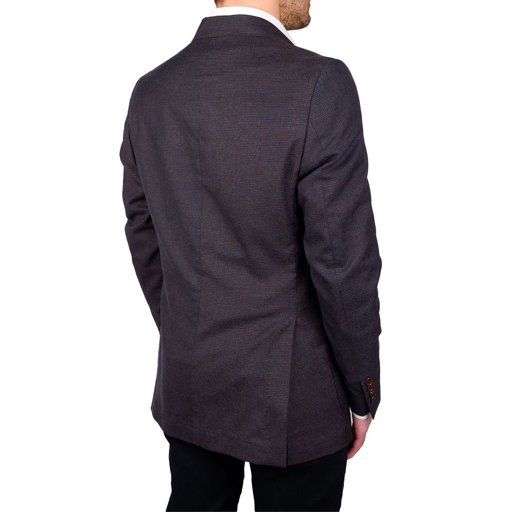 Made in Italy Brown Wool Vergine Blazer