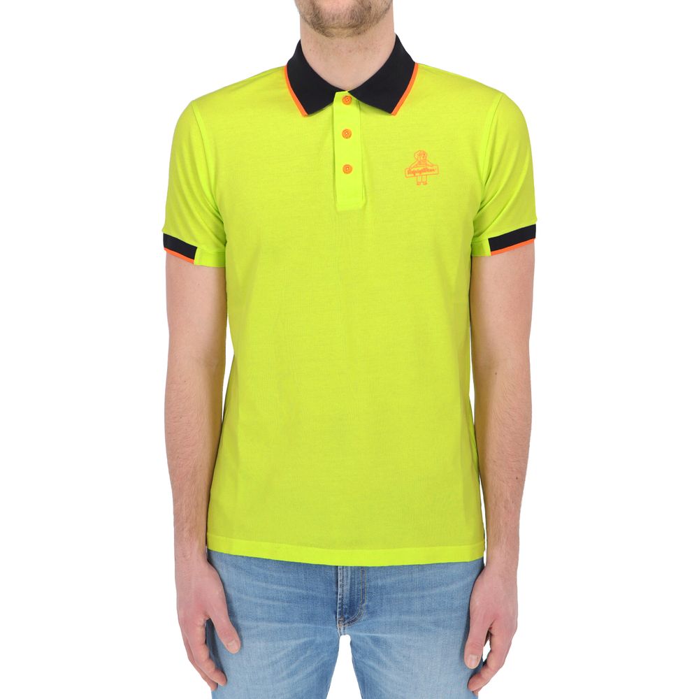 Polo Refrigiwear Sunshine en coton jaune avec accents contrastés