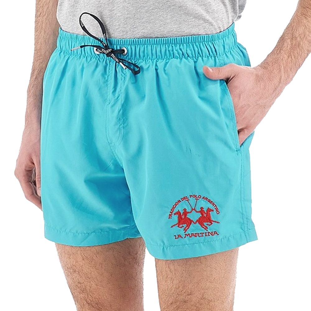 Short de bain élégant bleu clair pour hommes La Martina