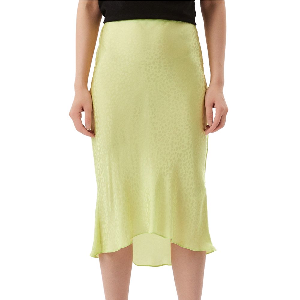 Patrizia Pepe Elegant Spotted Green Midi Skirt