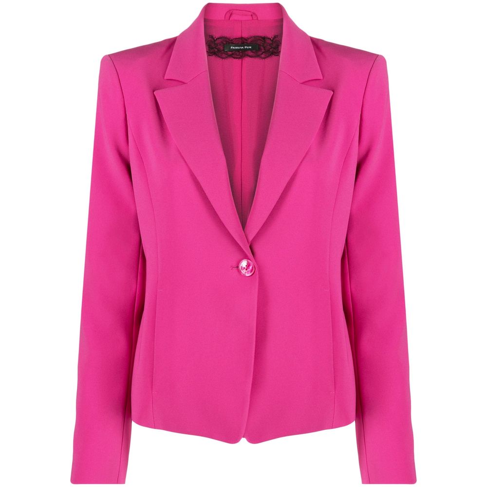 Patrizia Pepe Blazer chic extensible à un bouton fuchsia