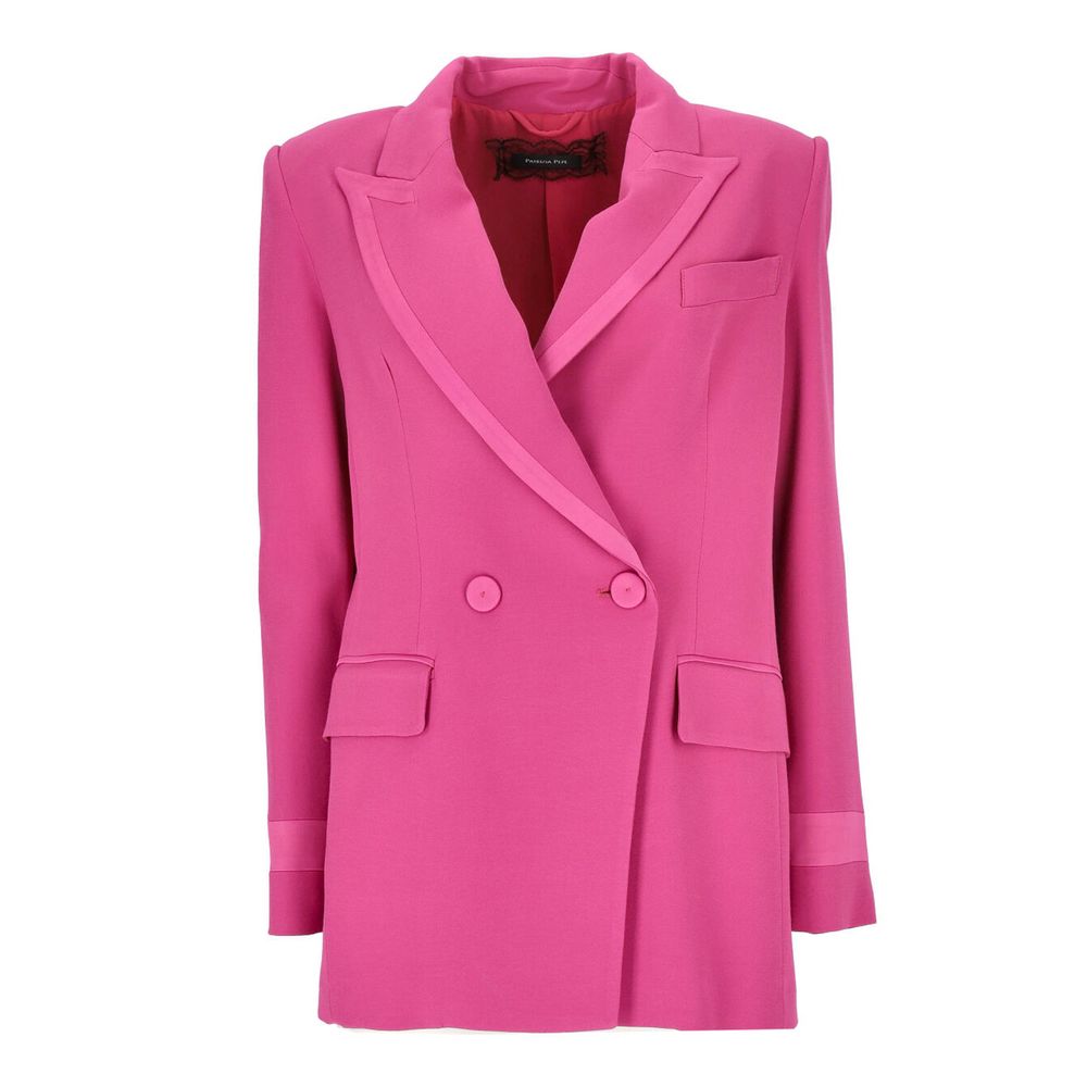 Patrizia Pepe Blazer élégant fuchsia à un bouton