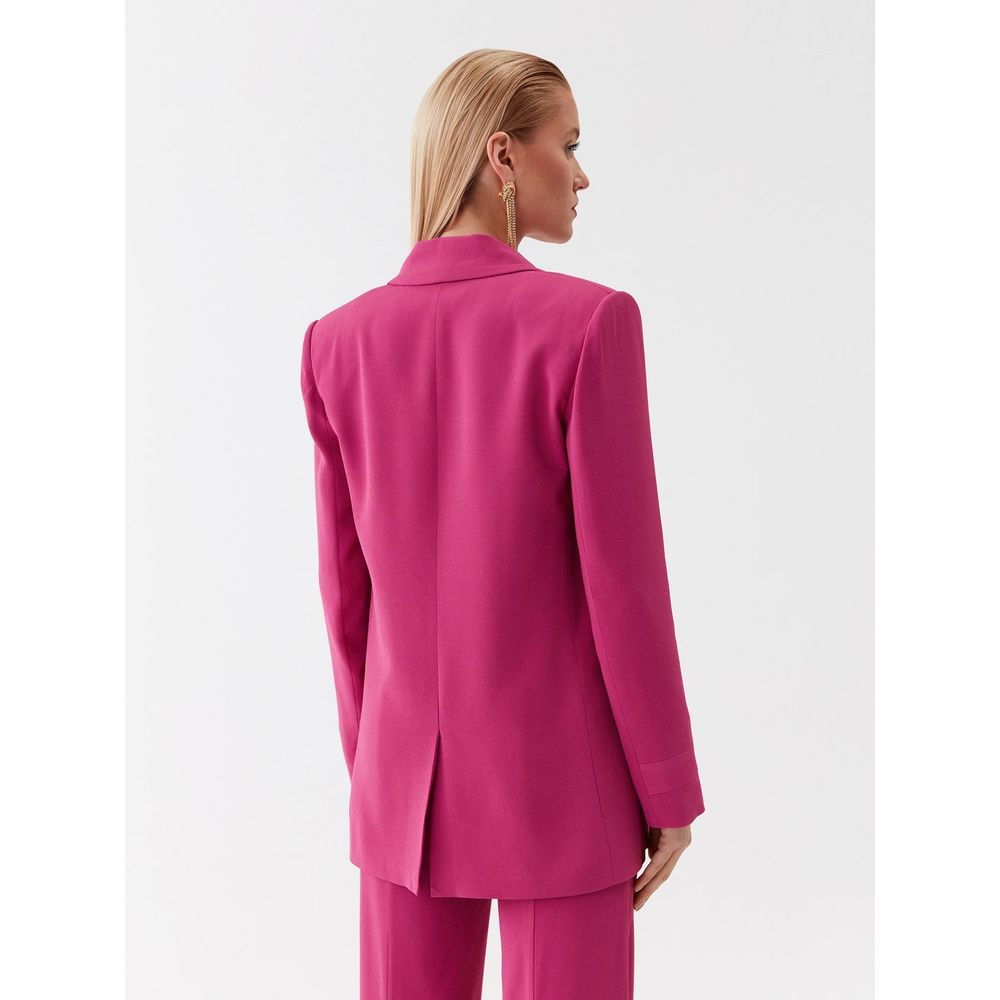 Patrizia Pepe Blazer élégant fuchsia à un bouton